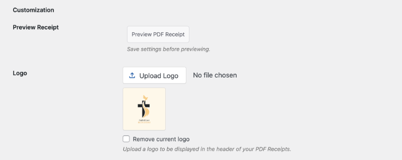 Upload logo