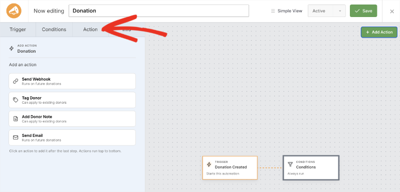 actions in automation | Charitable actions in automation