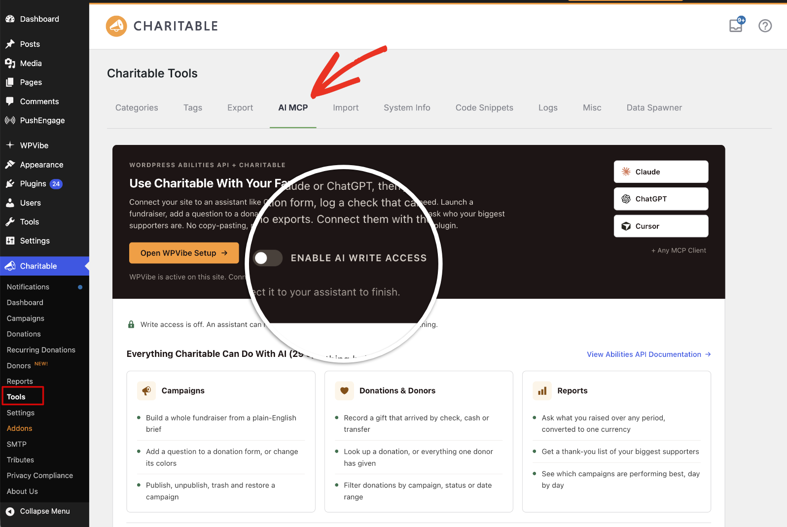 enable write access