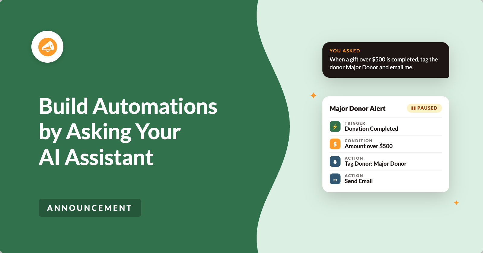 Build and Run Your Donation Automations by Talking to AI