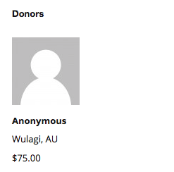 An anonymous donor