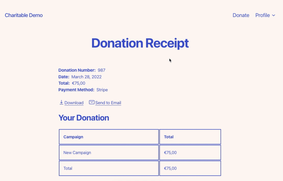 send receipt to email